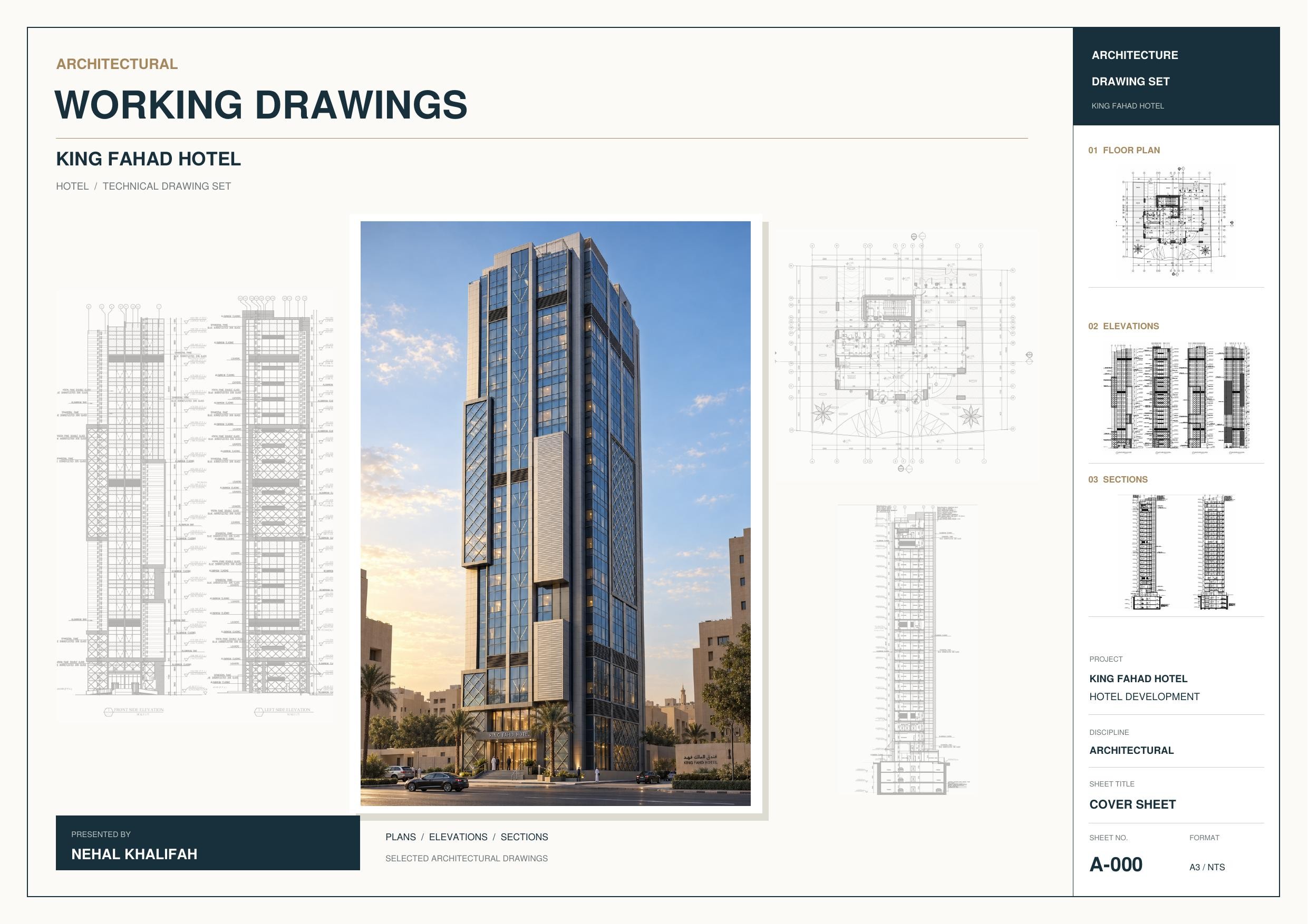King Fahad Hotel — working drawings