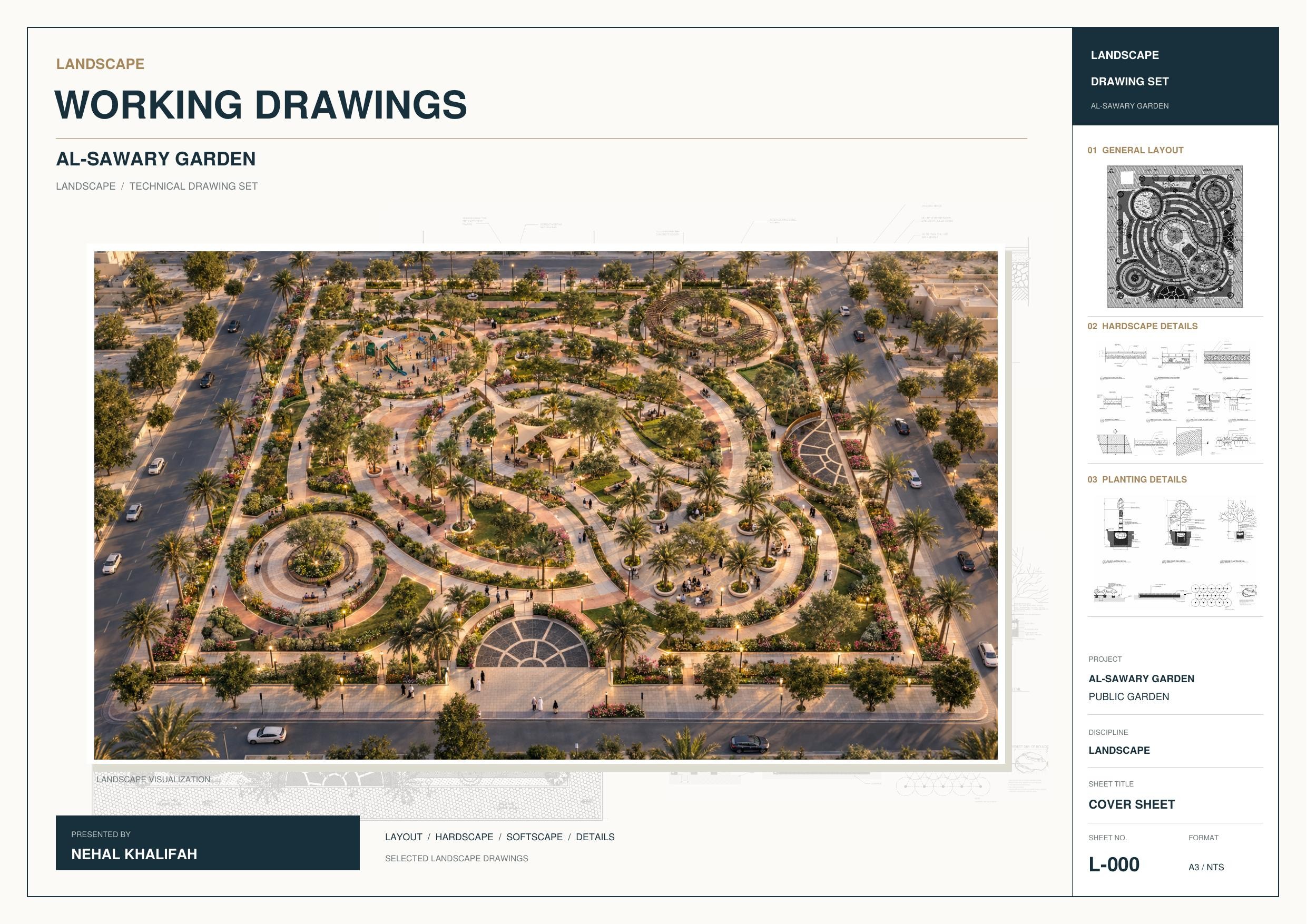 Al-Sawary Garden — working drawings
